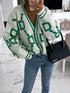 'Kalina' Lettered Oversized Cardigan - Celes Fashion